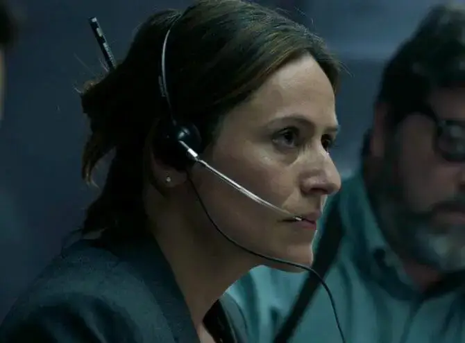 Actriz que interpreta Lisboa em La Casa de Papel infectada