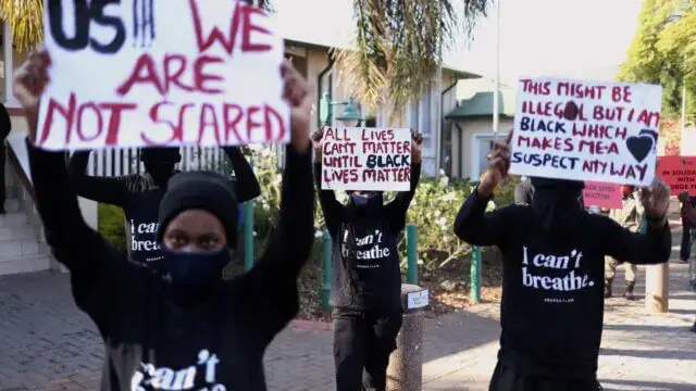 Protesto na África do Sul contra racismo, violência policial e Trump