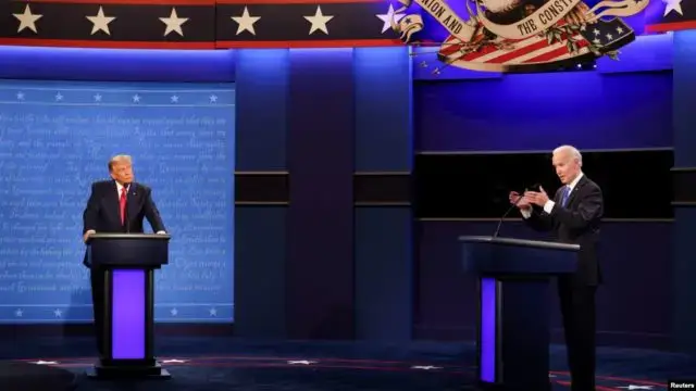 Trump e Biden apresentam visões diferentes para a América no seu último debate