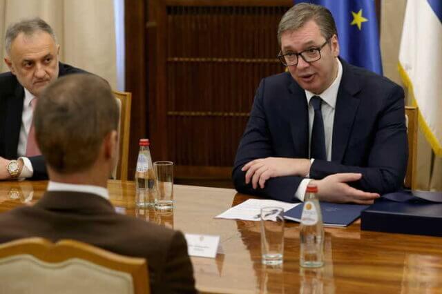 UEFA President Aleksander Ceferin visits Belgrade