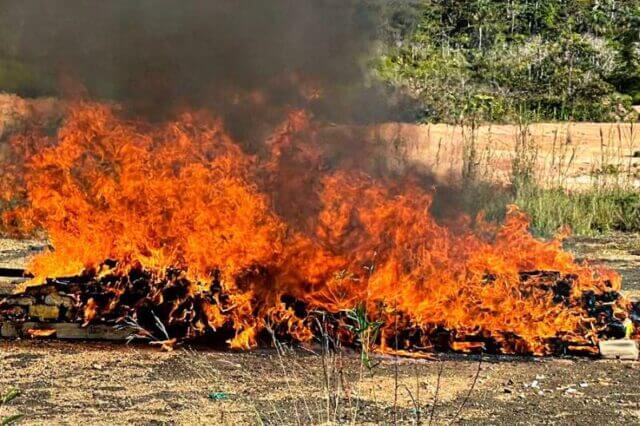 Droga apreendida em Inhassoro é incinerada