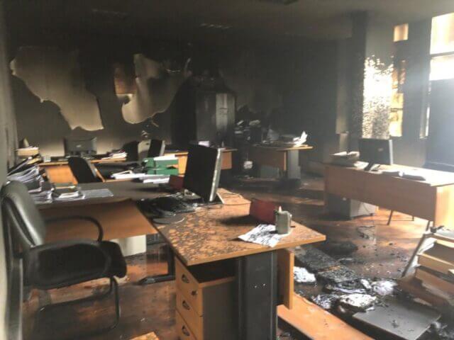 Incêndio no Ministério da Administração Estatal e Função Pública em Maputo