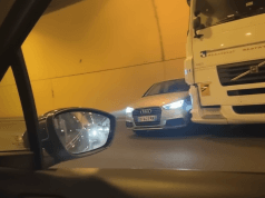 Camião arrasta carro sem motorista dar conta durante 300 metros