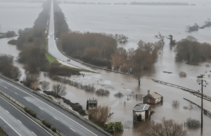 Chuvas intensas provocam colapso parcial da A1 na região de Coimbra
