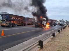 Colisão entre três camiões na N4 deixa um ferido grave