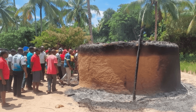 Família inteira morre carbonizada em incêndio suspeito de crime em Inhambane
