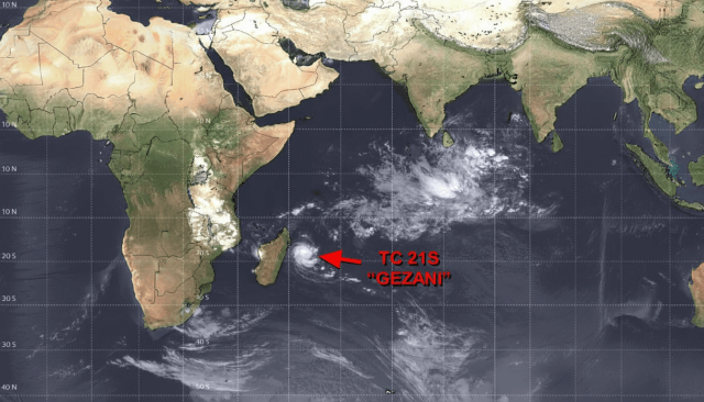 Inhambane em alerta para tempestade tropical Gezani